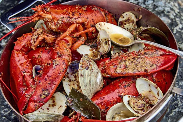 Lobster and littleneck clam bake [Devin Finigan]