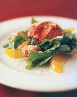 Lobster and orange salad in a green peppercorn dressing