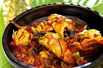 Lobster and stone crab enchilado