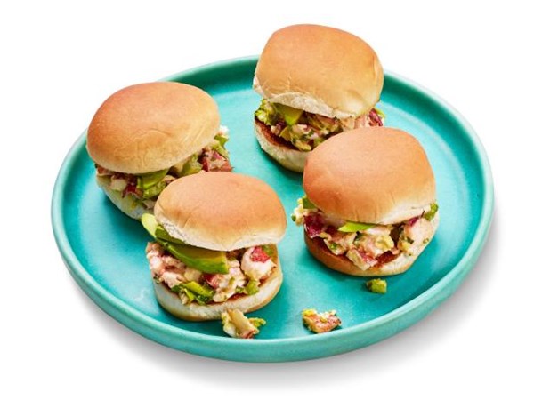 Lobster-avocado sliders