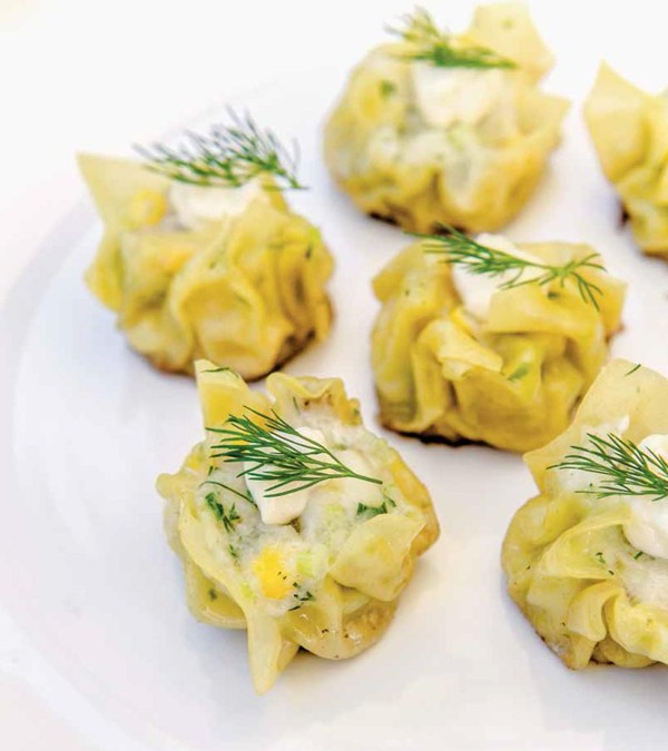 Lobster corn shumai