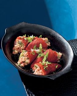Lobster rémoulade–stuffed piquillo peppers