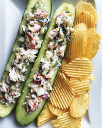 Lobster roll cucumber boats
