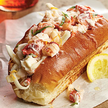 Lobster salad rolls with shaved fennel and citrus