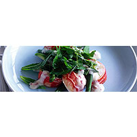 Lobster salad with chilli-coconut dressing