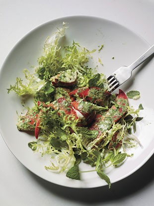 Lobster salad with fresh mint and lime