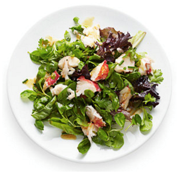 Lobster salad with herbs and lemon-soy vinaigrette