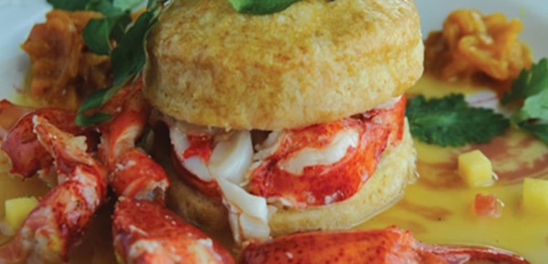 Lobster shortcakes with vanilla rum sauce and spicy shallots [Mark Gaier & Clark Frasier]