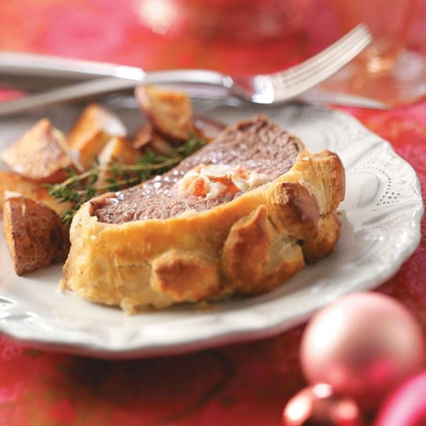 Lobster-stuffed beef Wellington
