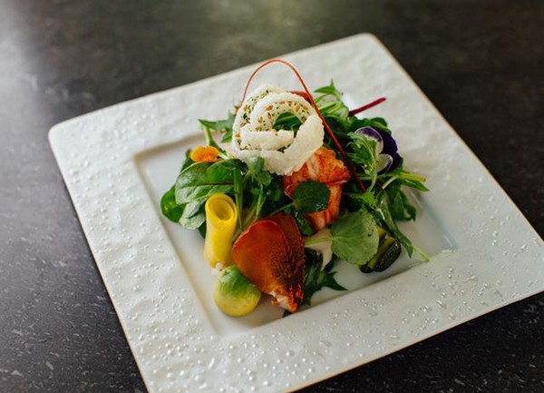 Lobster wa salad with yuzu dressing