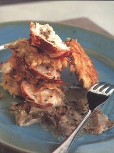 Lobster with latkas