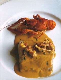 Lobster with sweetbreads & tarragon