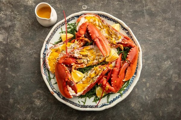 Lobster with turmeric and black pepper butter