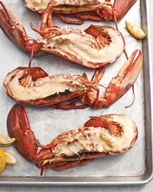 Lobsters with beurre blanc
