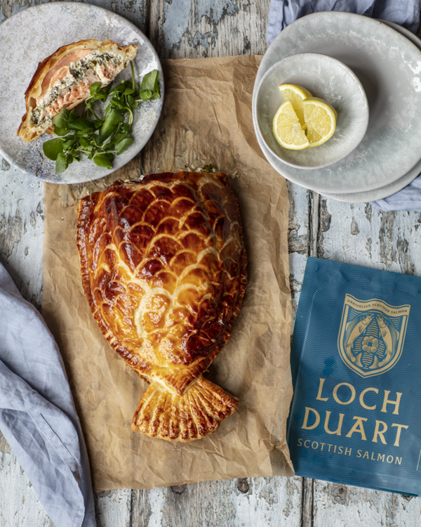 Loch Duart salmon Wellington