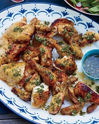 Lola's roast chicken with sambal chimichurri