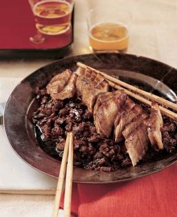 Long-cooked pork belly with preserved mustard