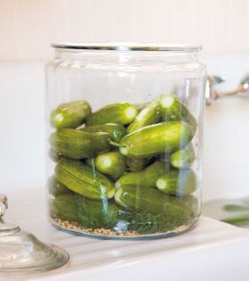 Long-fermented kosher dill pickles