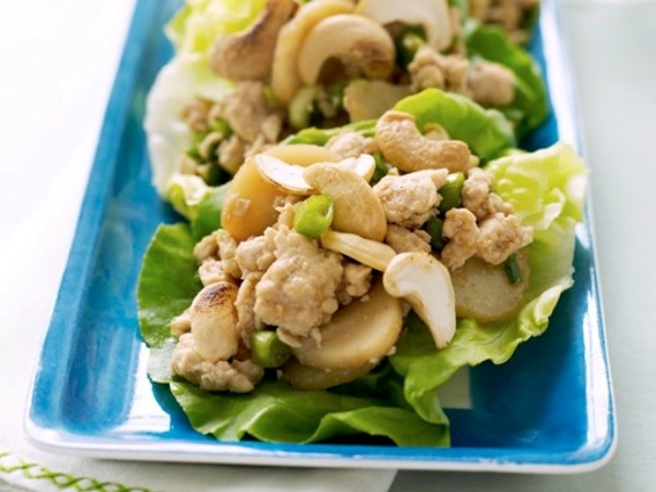 Lorraine Wallace's chicken and cashews in lettuce cups (Cook the Book)