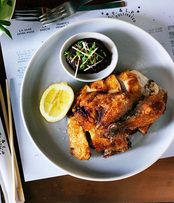 Loudogg's twice-cooked crisp-skinned chicken