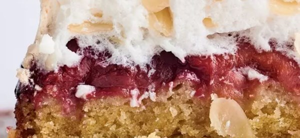 Louise cake with plum and coconut
