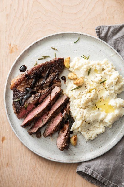 Love at first steak with balsamic reduction