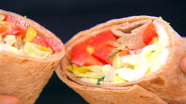 L.O.V.E. wrap sandwich (lettuce, onion, vegetable, egg salad)