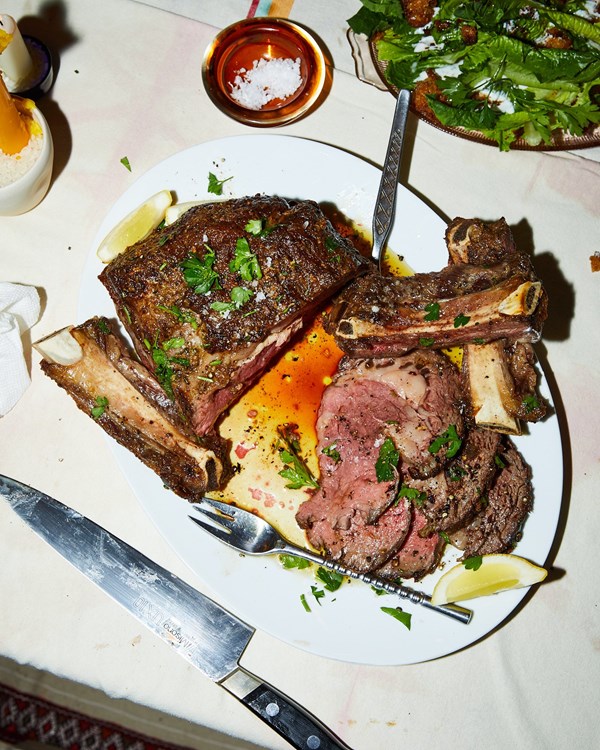Low and slow rib roast with rosemary and anchovy