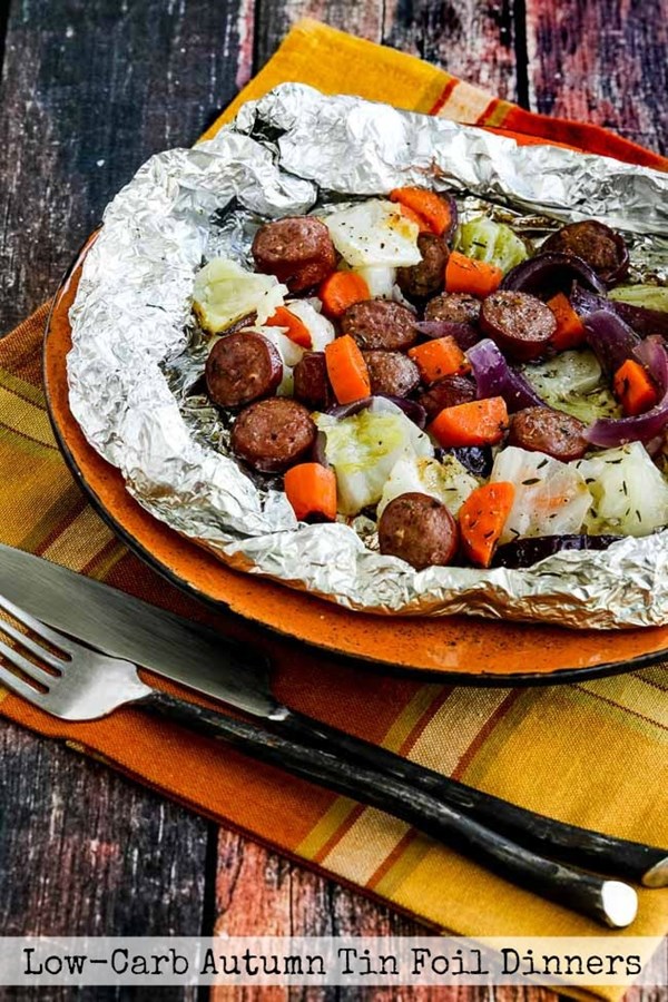 Low-carb autumn tin foil dinners