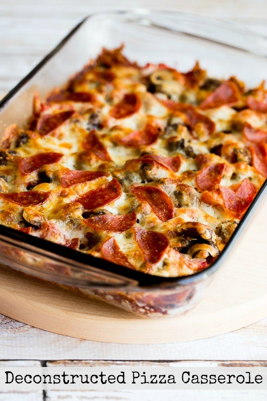 Low-carb deconstructed pizza casserole