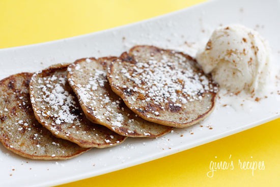 Low fat banana fritters