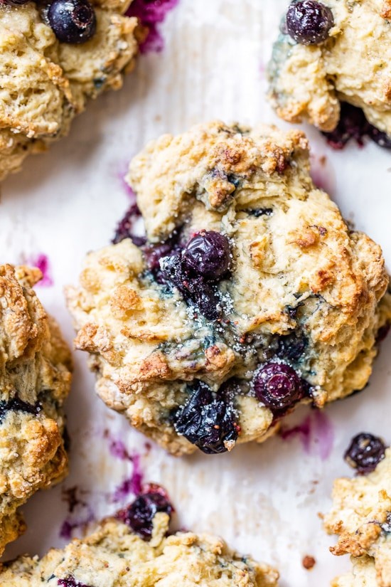Low fat blueberry scones
