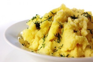 Low-fat garlic mashed potatoes