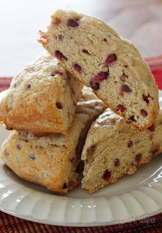 Low fat pomegranate scones