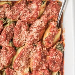 Low fat stuffed shells