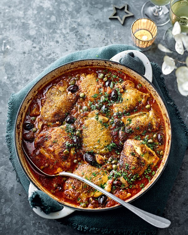 Low 'n' slow chicken puttanesca 