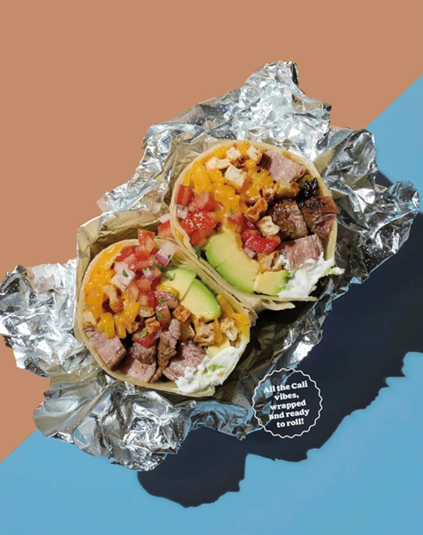 Lower-calorie California burrito