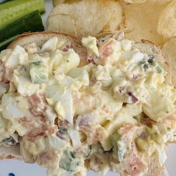 Lox-cucumber egg salad