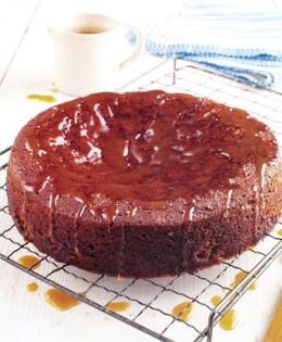 Lucas Glanville's sticky date cake with caramel sea salt sauce