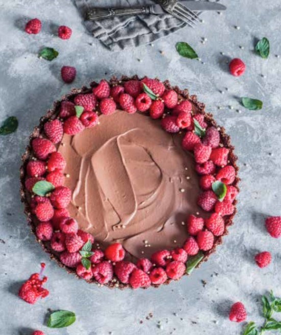 Lucious triple chocolate tart