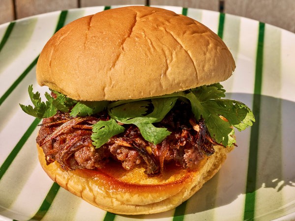 Lucky Peach lamb burgers 
