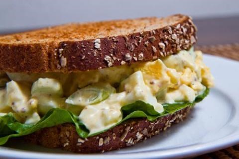 Lunch counter egg salad sandwich