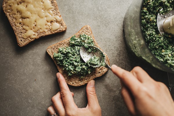 Lunchbox sammie - "Broccoli mashup"