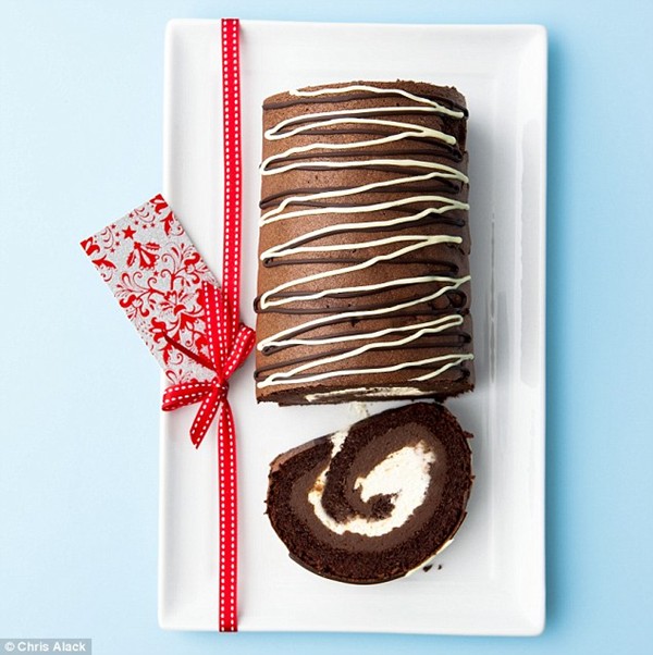Luscious chestnut & chocolate roulade