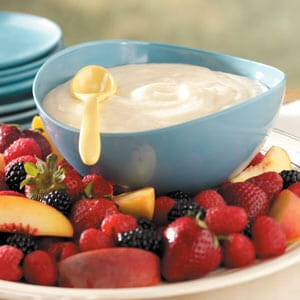 Luscious lemon fruit dip