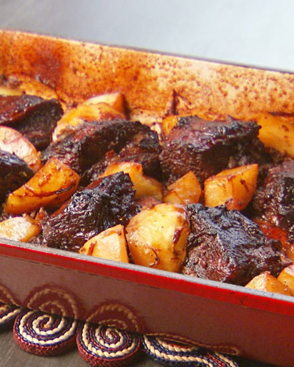 Luscious oven-braised short ribs