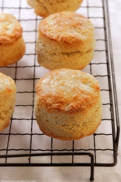 Luxury scones with creme fraiche