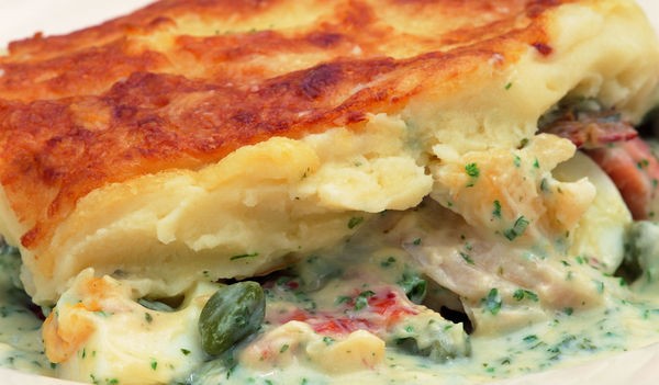Luxury smoked-fish pie