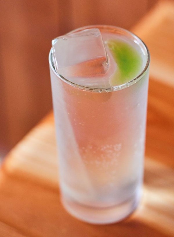 Lychee & avocado highball