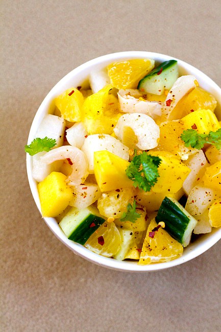 Lychee-pineapple salad